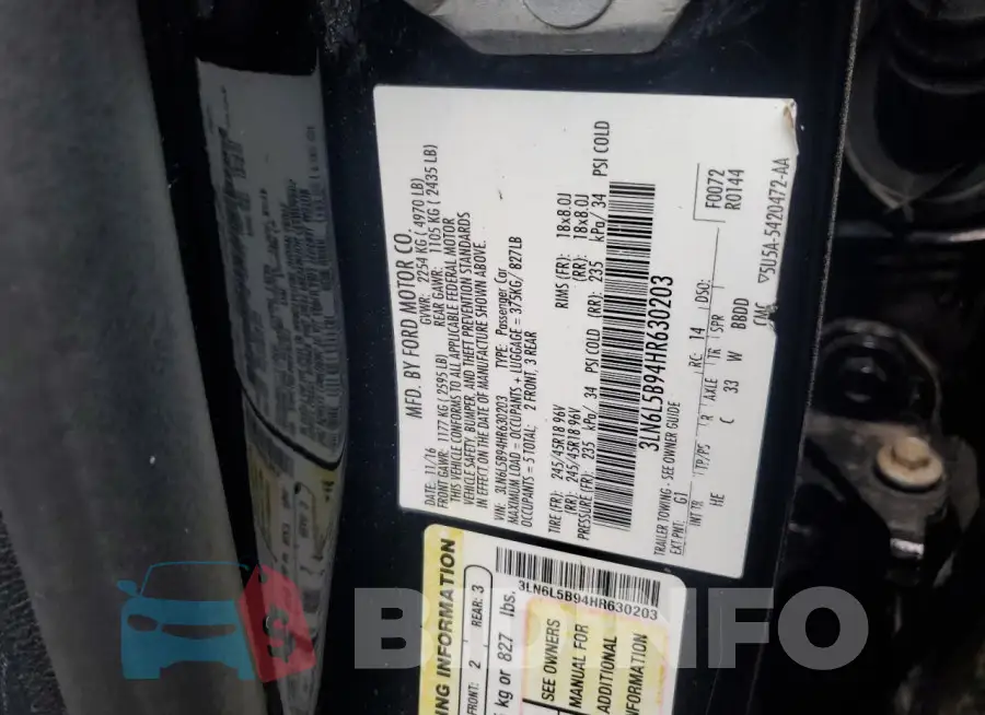 3LN6L5B94HR630203 Photo# 12