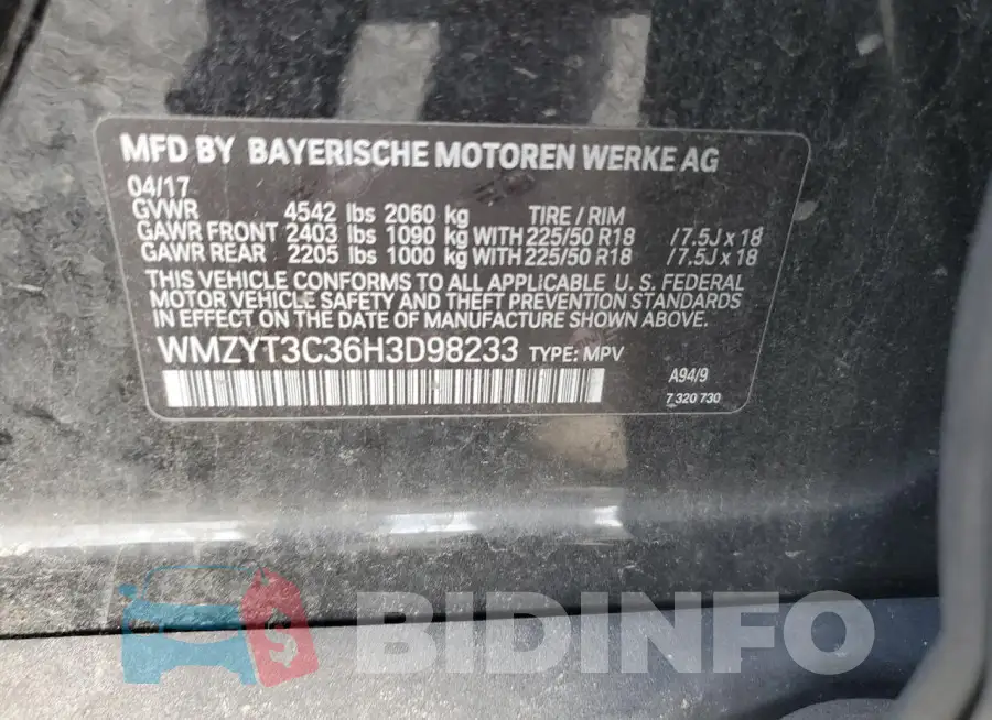 WMZYT3C36H3D98233 Photo# 12