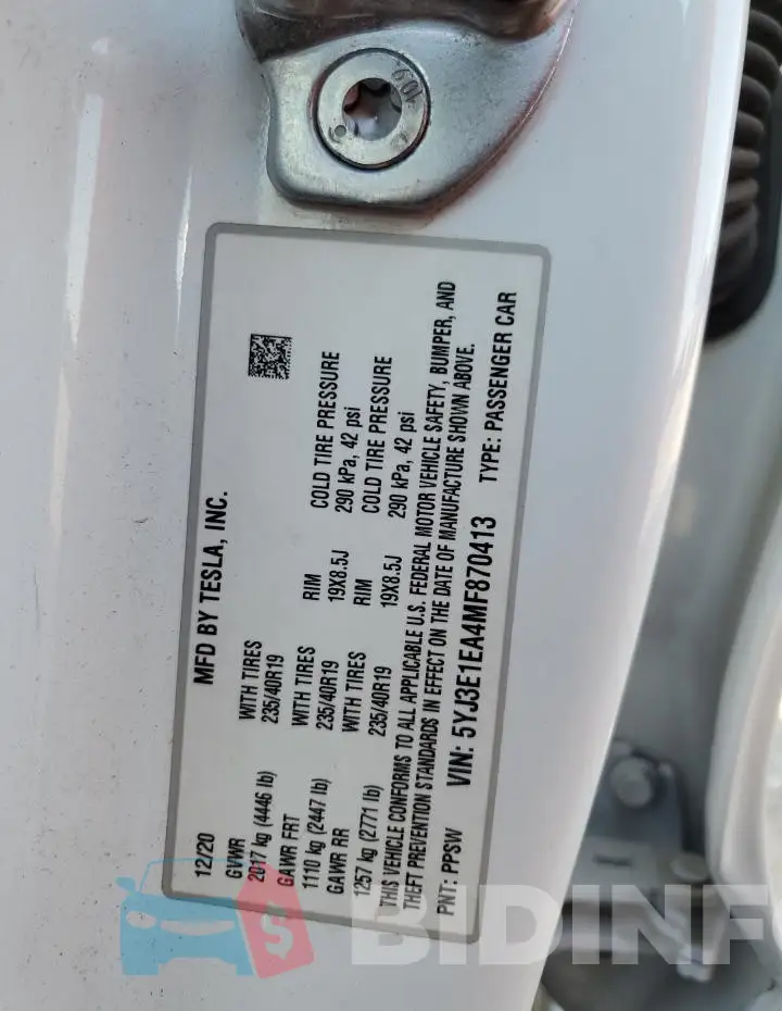 5YJ3E1EA4MF870413 Photo# 12