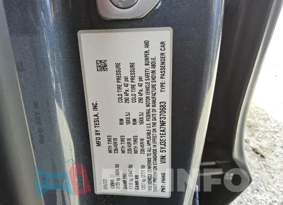 5YJ3E1EA7NF370683 Photo# 12