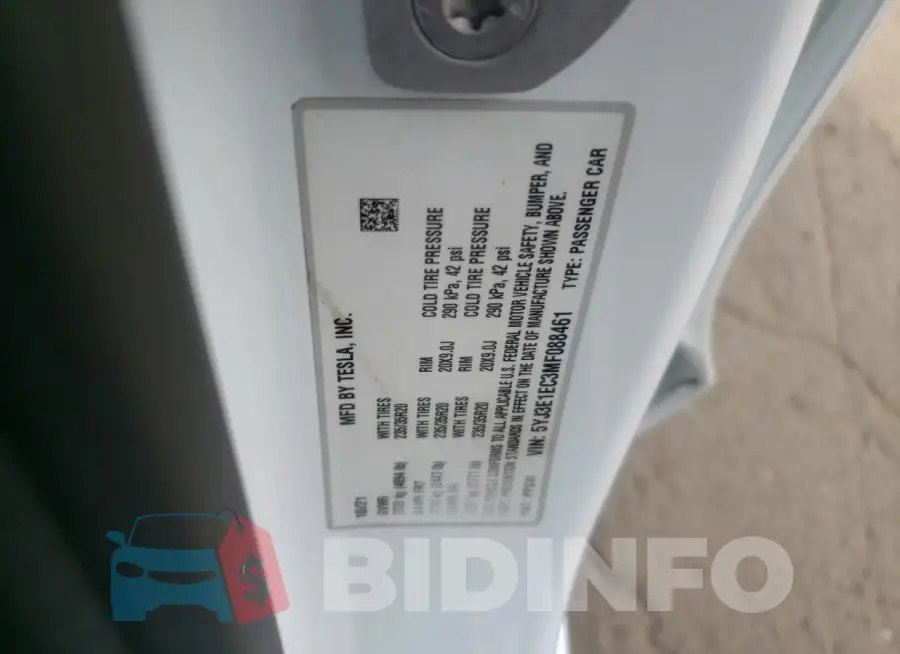 5YJ3E1EC3MF088461 Photo# 13