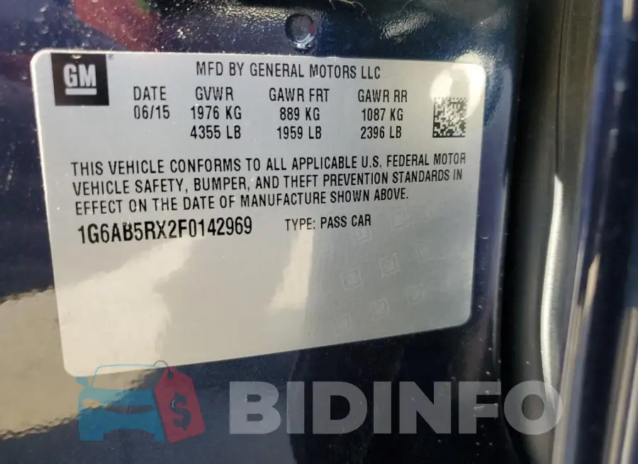 1G6AB5RX2F0142969 Photo# 12