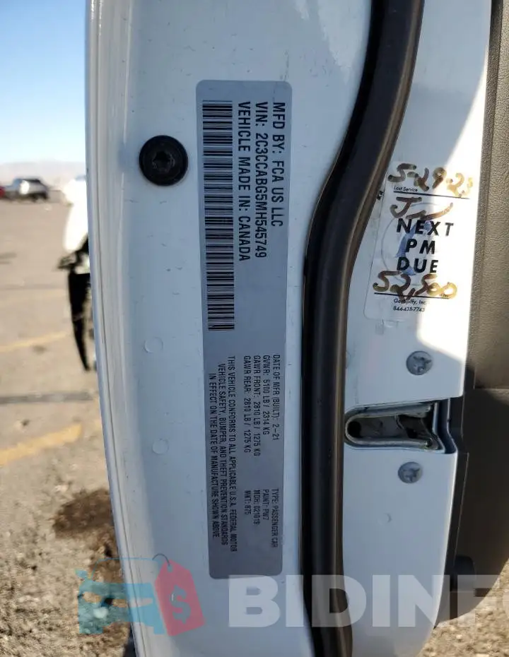 2C3CCABG5MH545749 Photo# 12