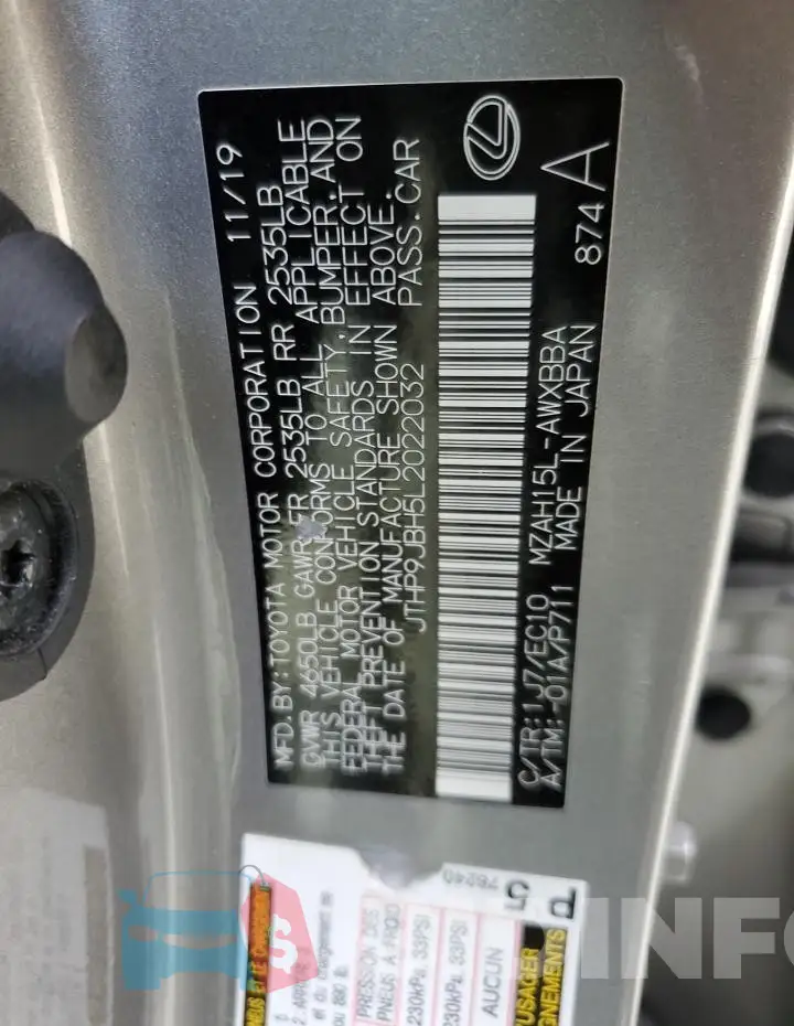 JTHP9JBH5L2022032 Photo# 13