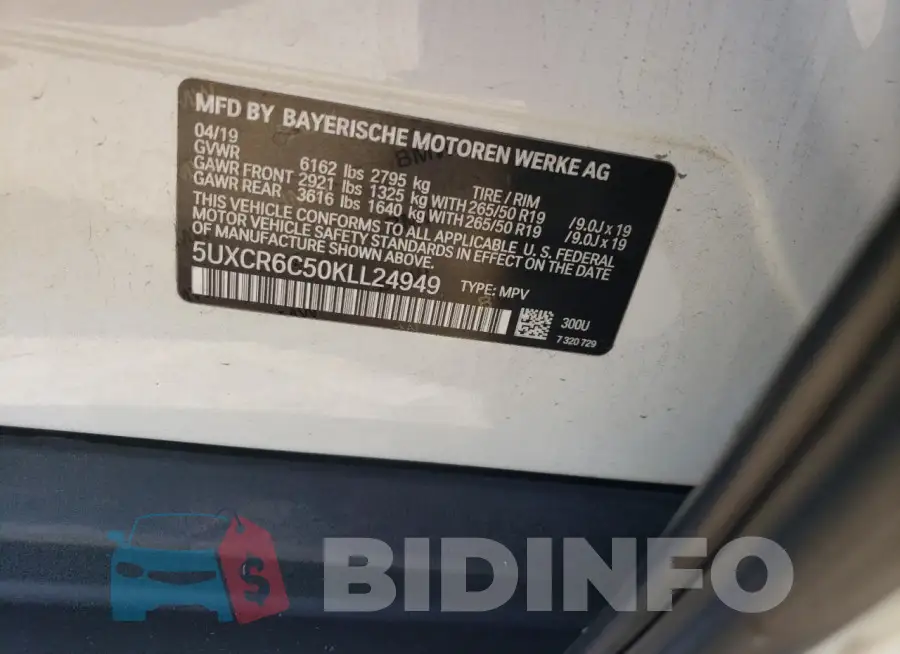 5UXCR6C50KLL24949 Photo# 13