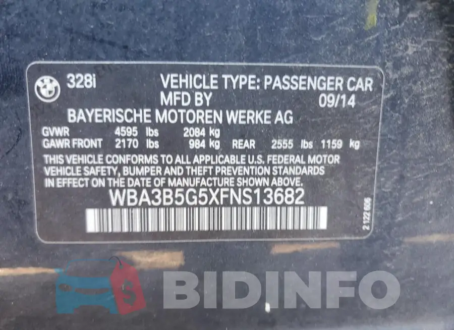 WBA3B5G5XFNS13682 Photo# 12