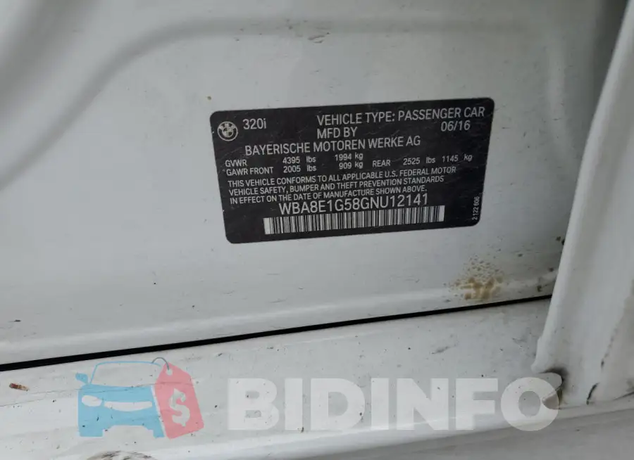 WBA8E1G58GNU12141 Photo# 12