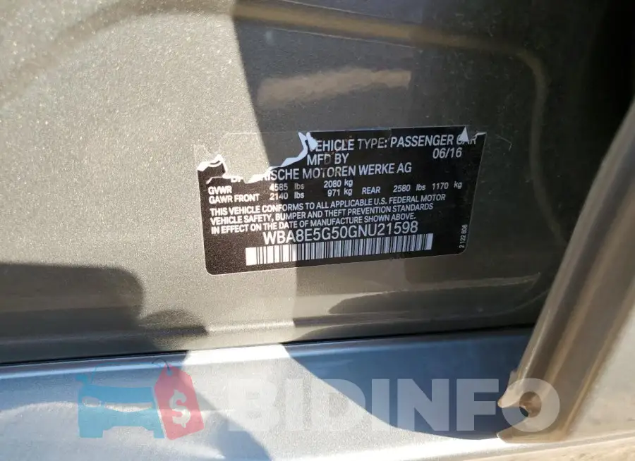 WBA8E5G50GNU21598 Photo# 13