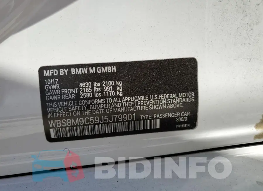 WBS8M9C59J5J79901 Photo# 13