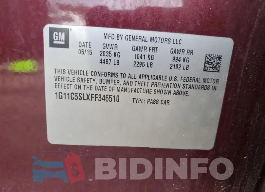 1G11C5SLXFF346510 Photo# 13