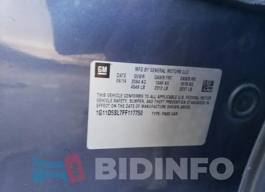 1G11D5SL7FF117750 Photo# 12