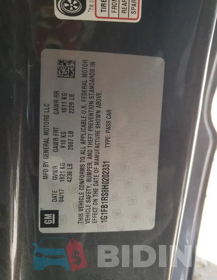 1G1FB1RS8H0202331 Photo# 12