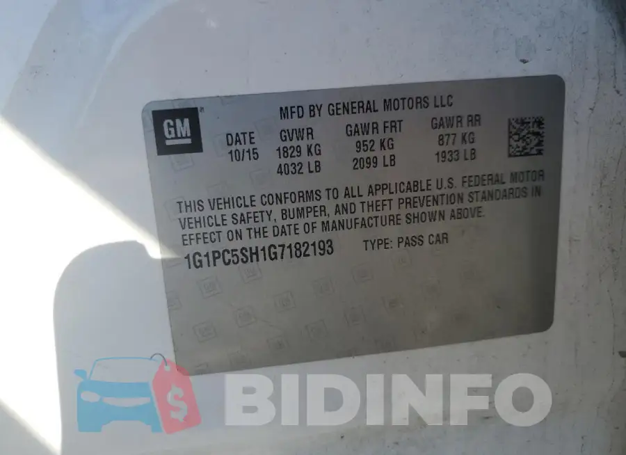 1G1PC5SH1G7182193 Photo# 12