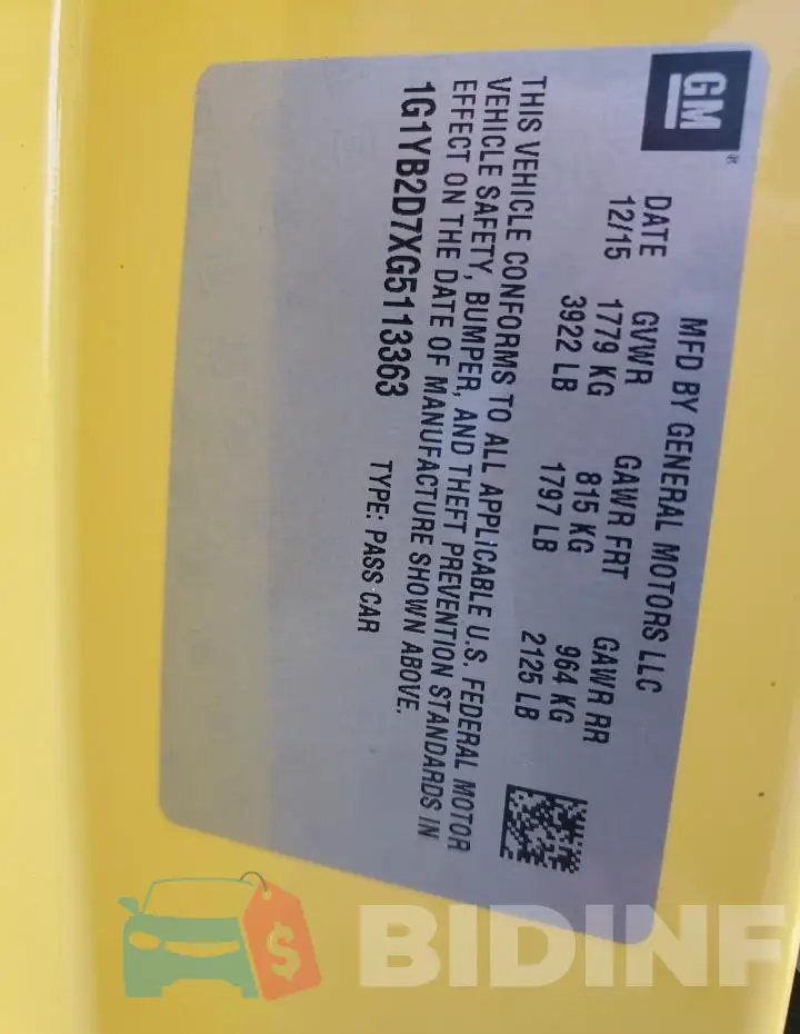 1G1YB2D7XG5113363 Photo# 12