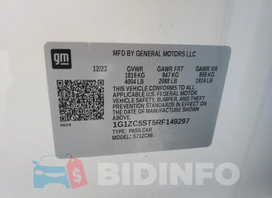 1G1ZC5ST5RF149297 Photo# 12