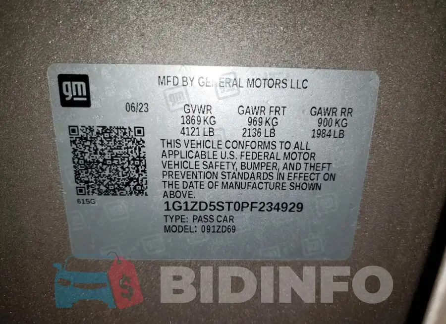1G1ZD5ST0PF234929 Photo# 12