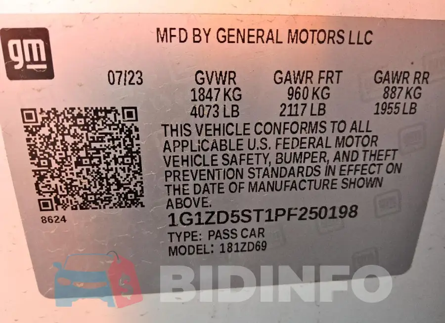 1G1ZD5ST1PF250198 Photo# 12