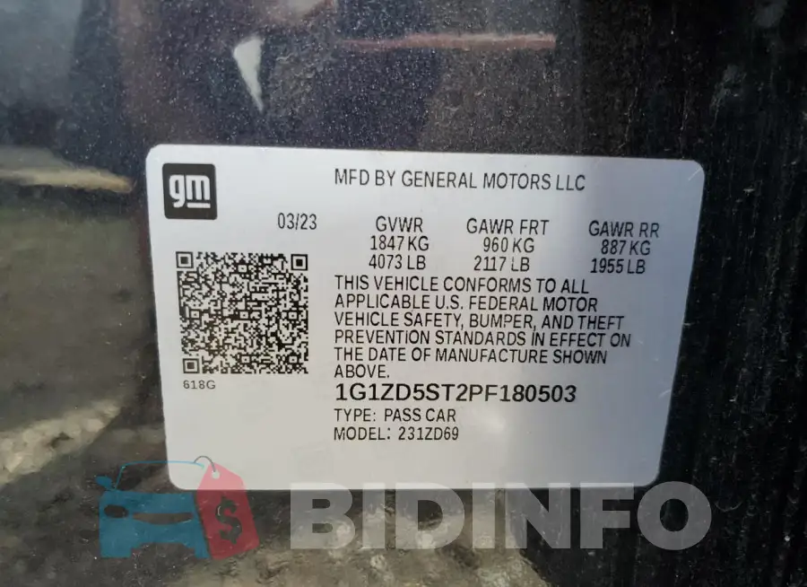 1G1ZD5ST2PF180503 Photo# 12