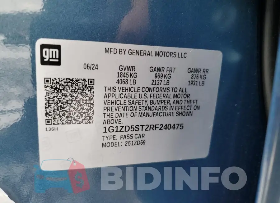 1G1ZD5ST2RF240475 Photo# 12