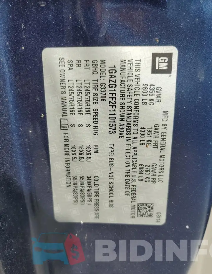 1GAZG1FF2F1101573 Photo# 13