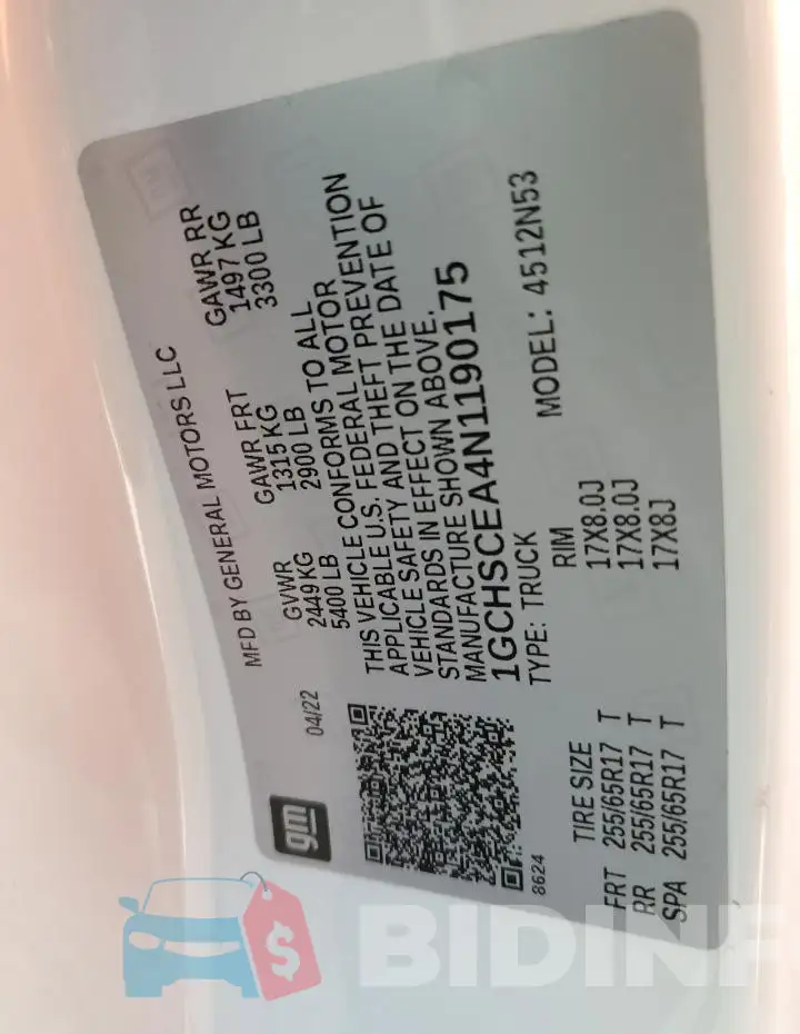 1GCHSCEA4N1190175 Photo# 13