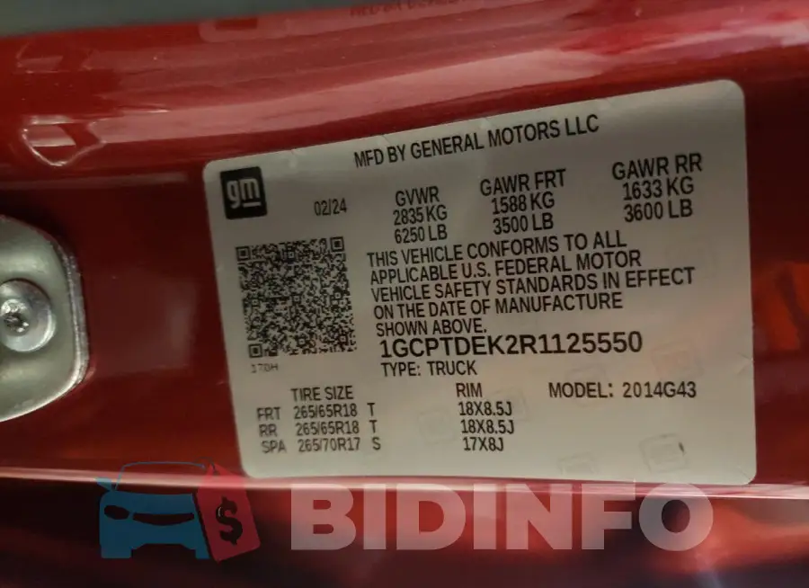 1GCPTDEK2R1125550 Photo# 12