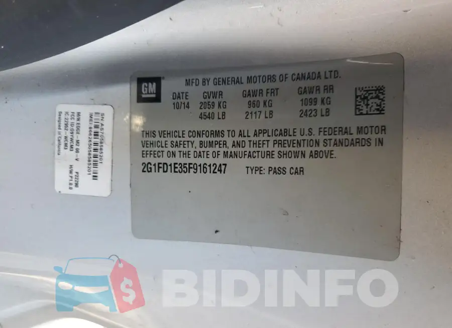 2G1FD1E35F9161247 Photo# 12