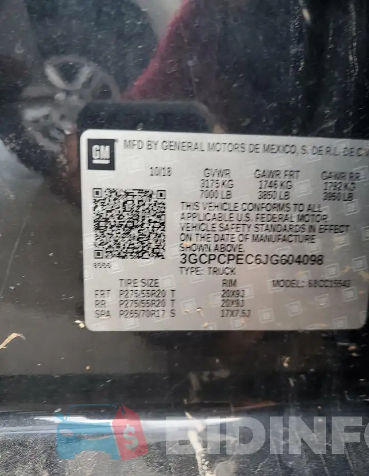 3GCPCPEC6JG604098 Photo# 12