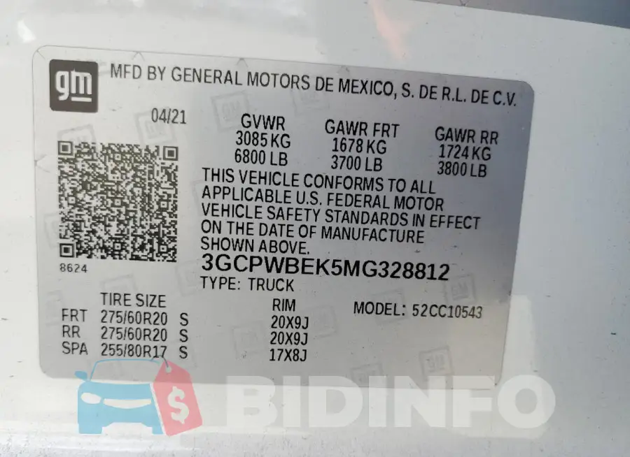 3GCPWBEK5MG328812 Photo# 12