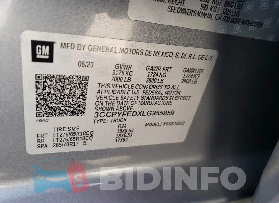 3GCPYFEDXLG355859 Photo# 12