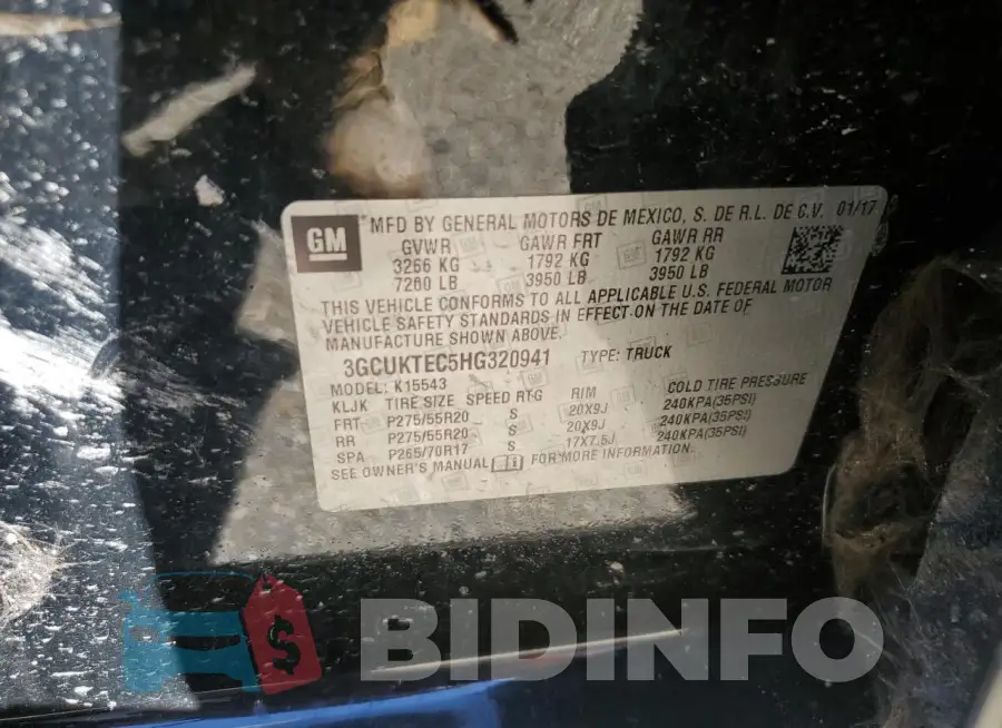 3GCUKTEC5HG320941 Photo# 12