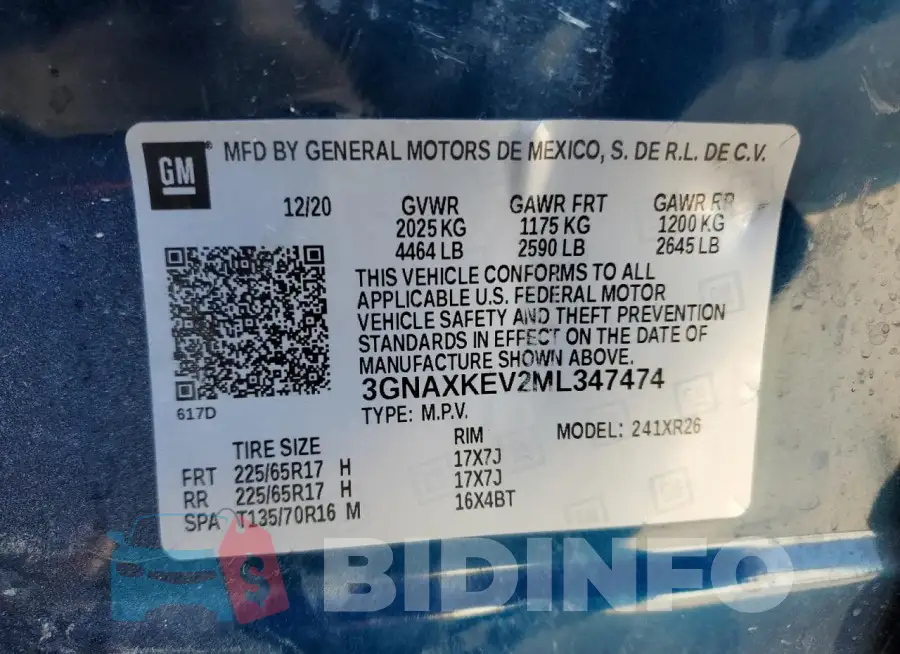 3GNAXKEV2ML347474 Photo# 13