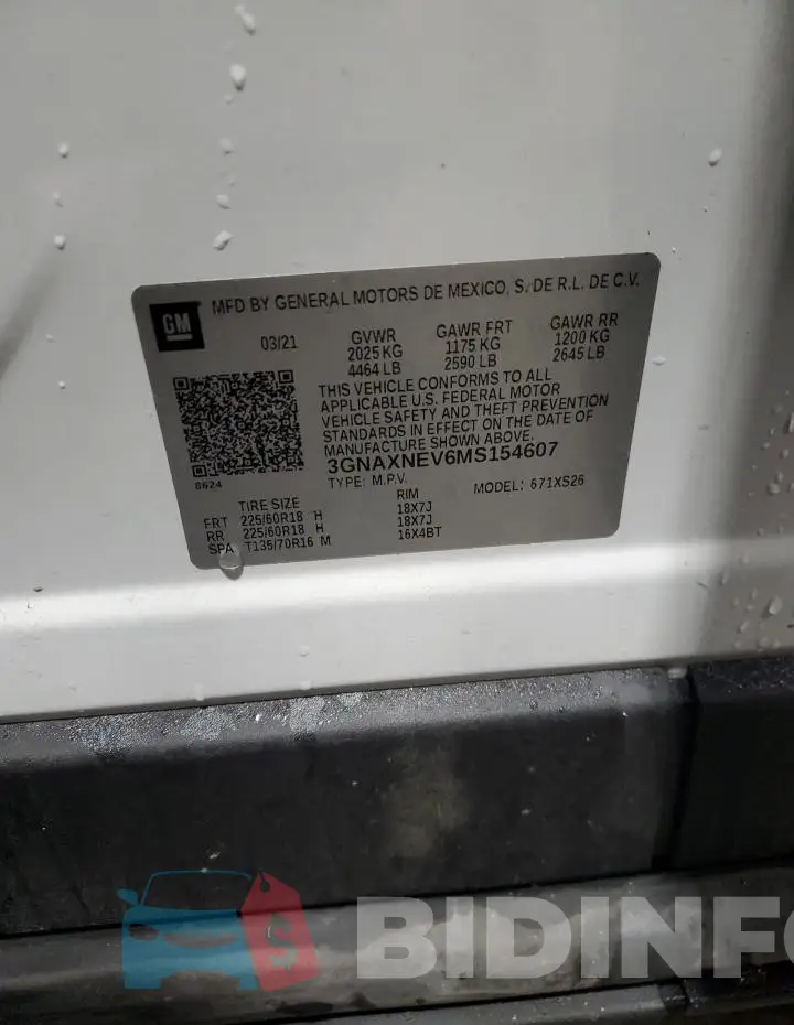 3GNAXNEV6MS154607 Photo# 14