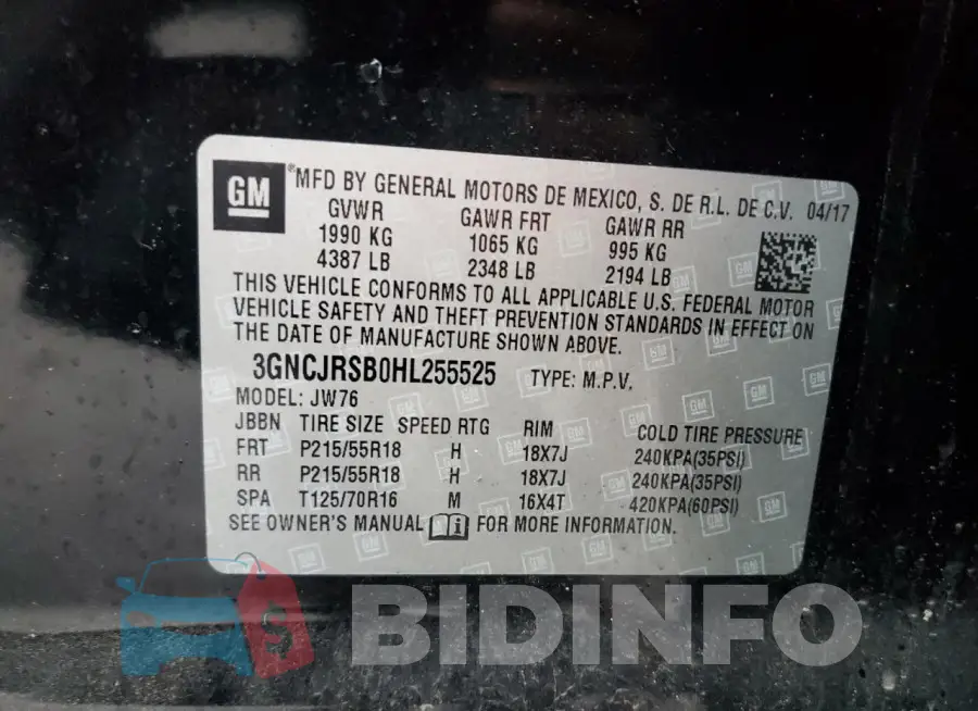 3GNCJRSB0HL255525 Photo# 13