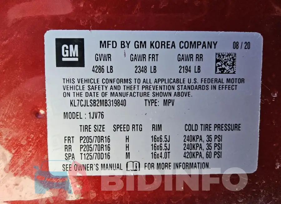 KL7CJLSB2MB319840 Photo# 13