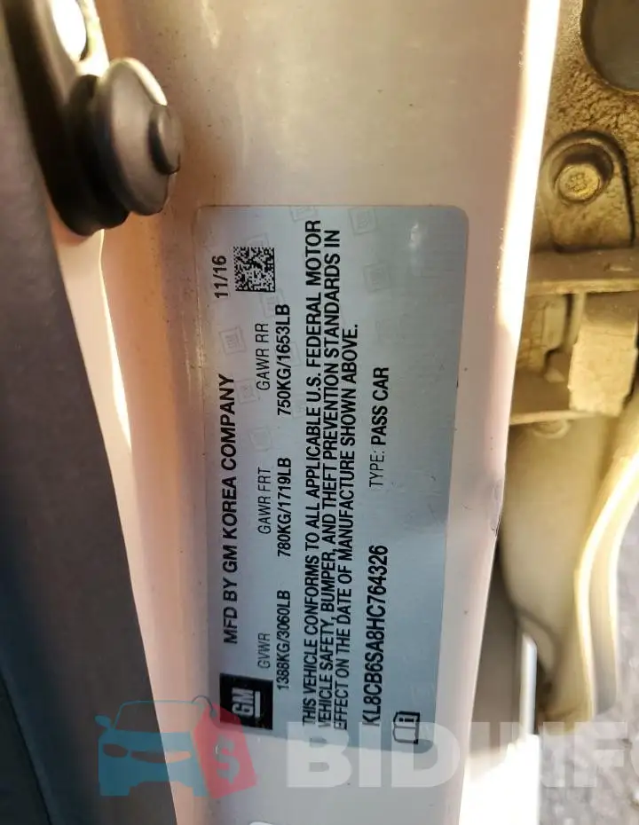 KL8CB6SA8HC764326 Photo# 12