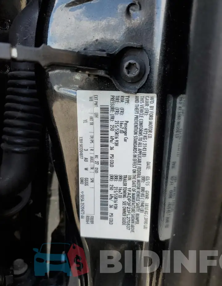 1FADP3F23FL270537 Photo# 12
