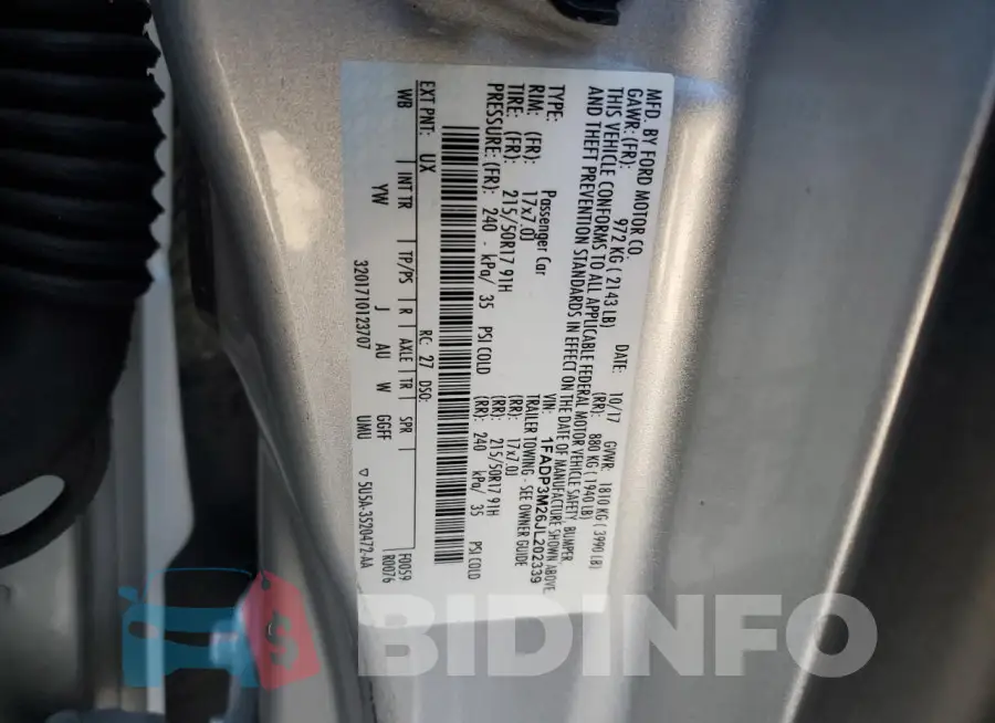 1FADP3M26JL202339 Photo# 12
