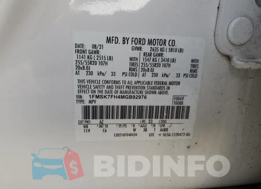 1FMSK7FH4MGB92976 Photo# 14