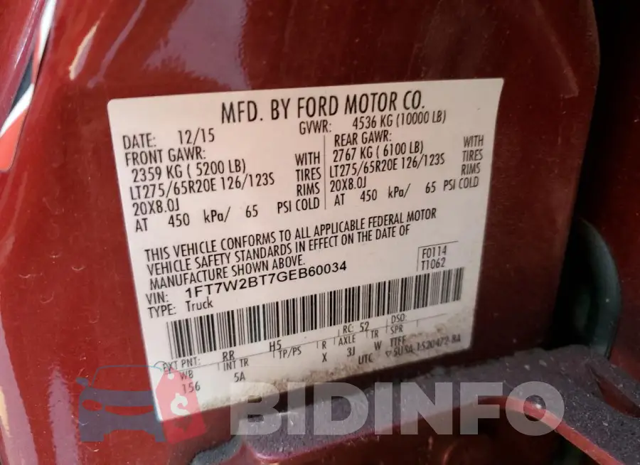 1FT7W2BT7GEB60034 Photo# 12