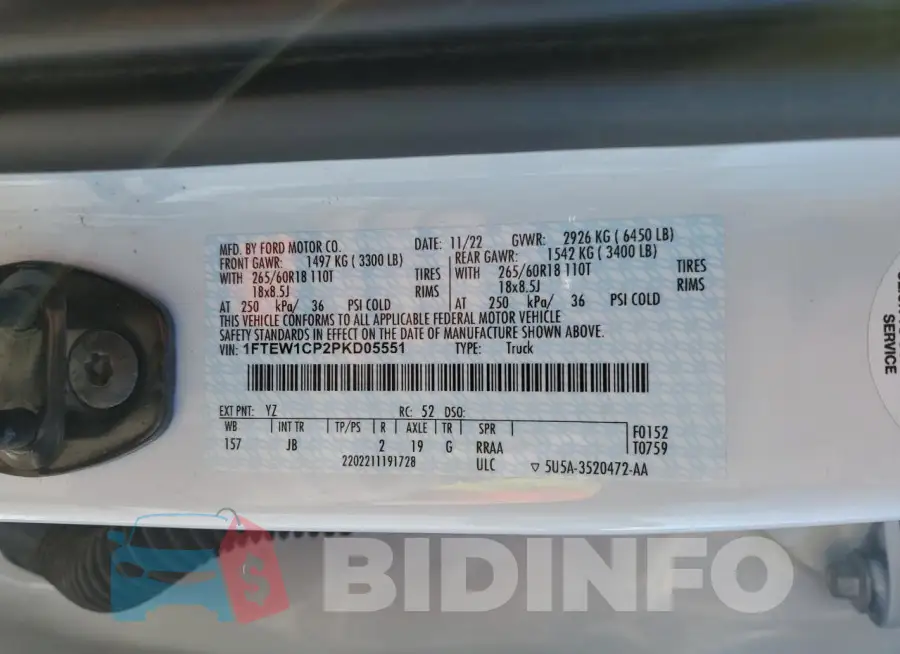 1FTEW1CP2PKD05551 Photo# 12