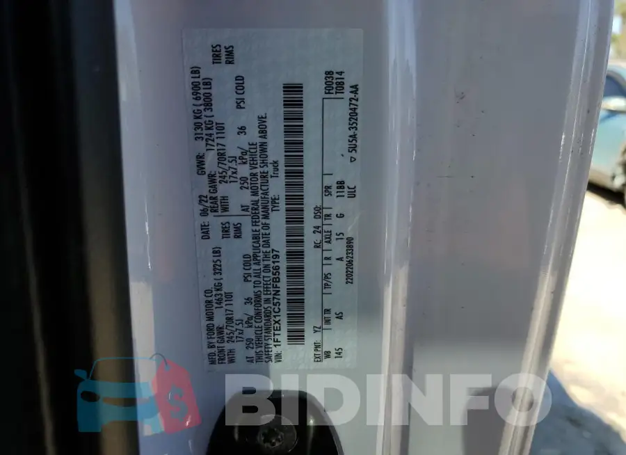 1FTEX1C57NFB56197 Photo# 12