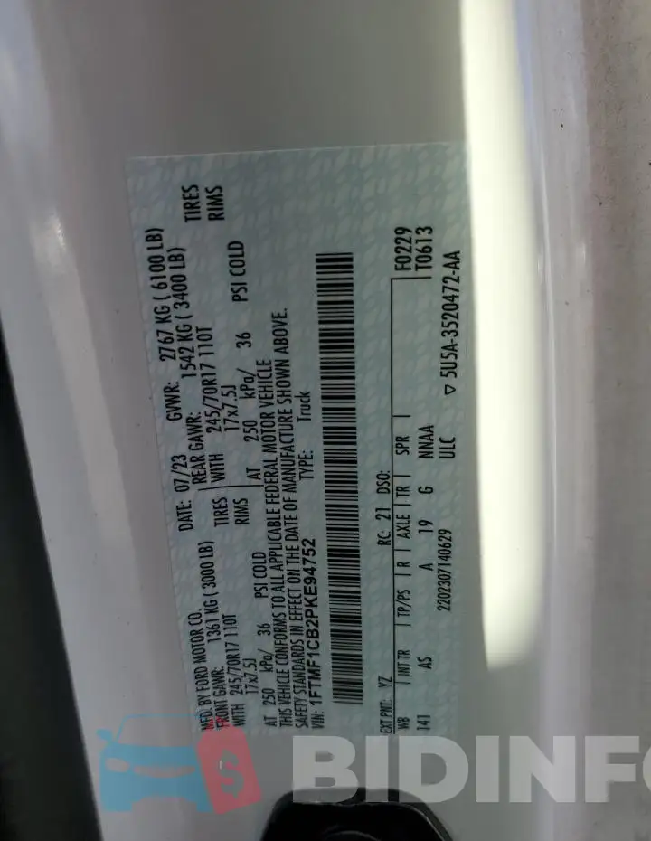 1FTMF1CB2PKE94752 Photo# 12