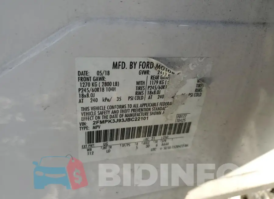 2FMPK3J93JBC22101 Photo# 14