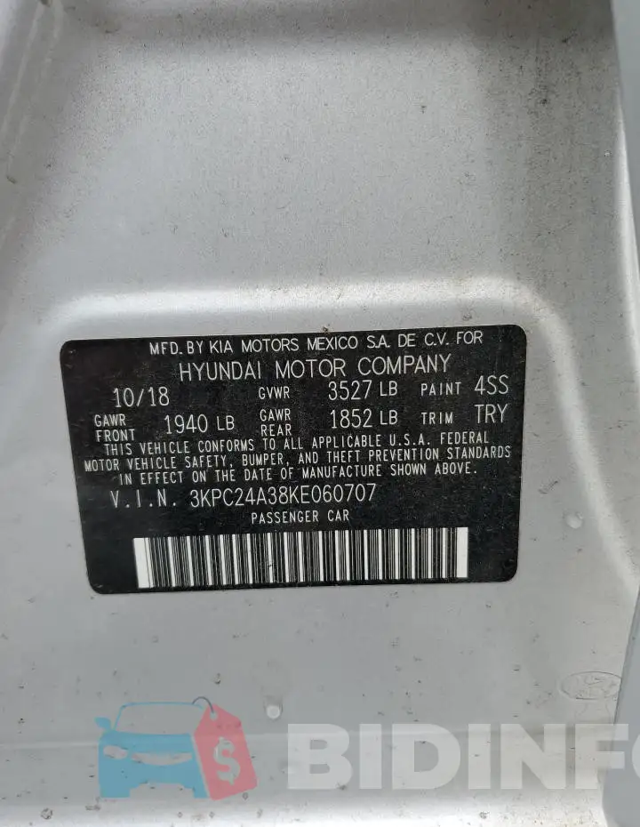 3KPC24A38KE060707 Photo# 12