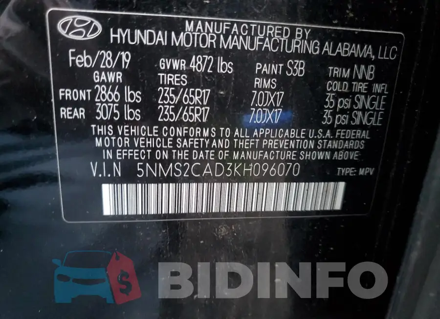 5NMS2CAD3KH096070 Photo# 12