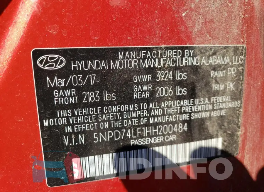 5NPD74LF1HH200484 Photo# 12