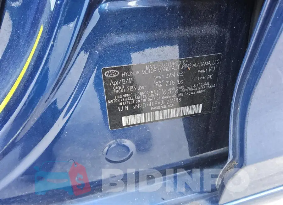 5NPD74LFXJH217788 Photo# 12