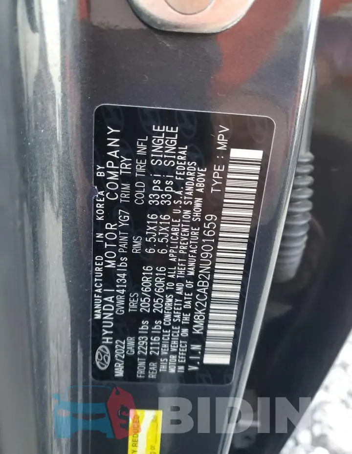 KM8K2CAB2NU901659 Photo# 12
