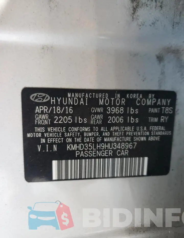 KMHD35LH9HU348967 Photo# 12
